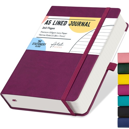 Lined notebook 360 pages - a5,