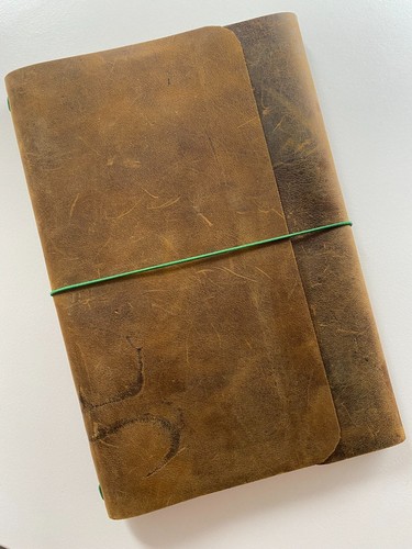 Handmade trifold leather - a5,