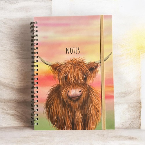Highland cow notebook wiro - a5,