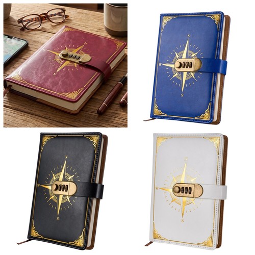 Lockable password diary - a5, pu