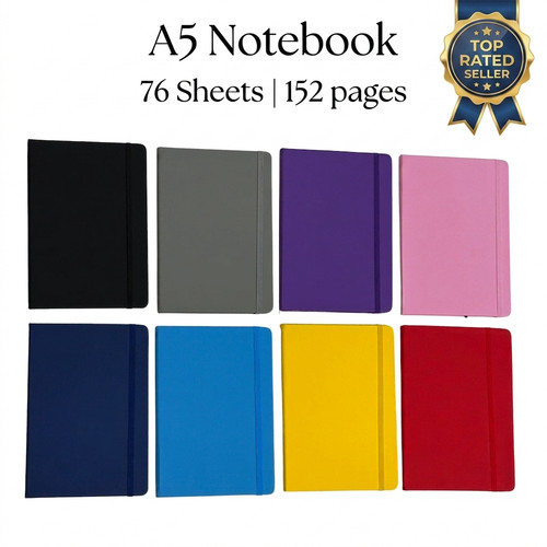 Hardback lined notepad - a5,