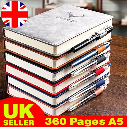 360 pages leather cover - a5, pu