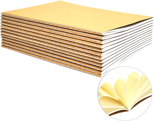 Pack dot notebooks kraft - 12,