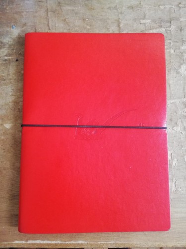 Red leather journal - red, cover
